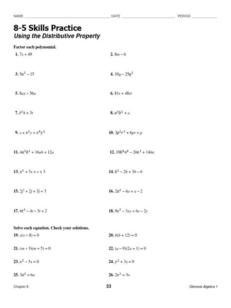 Master the Art of Math: Unleash Your Potential with 8 Invigorating Distributive Property Practice Skills