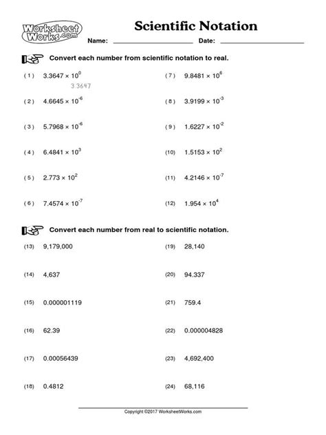 8 Best Images of Scientific Notation Worksheet With Answer Key