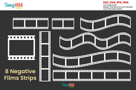 Download 8 Negative Film Strip Bundle Commercial Use