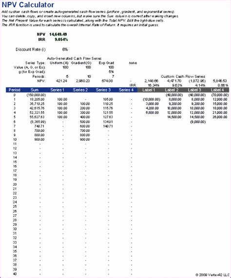 8 Npv Calculator Excel Template - Excel Templates