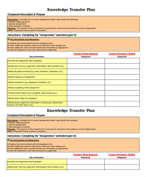 8+Transition Plan Templates - Word, PDF