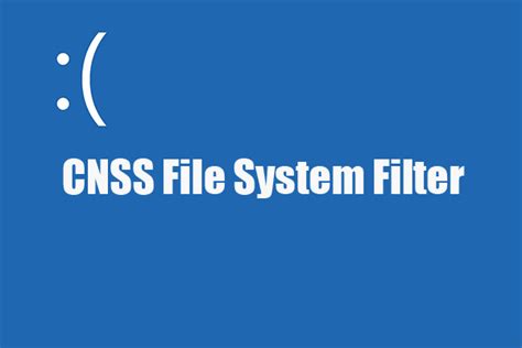 8 Ways To Fix CNSS_FILE_SYSTEM_FILTER Error