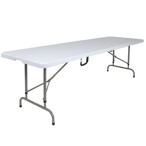 8 foot adjustable height folding table