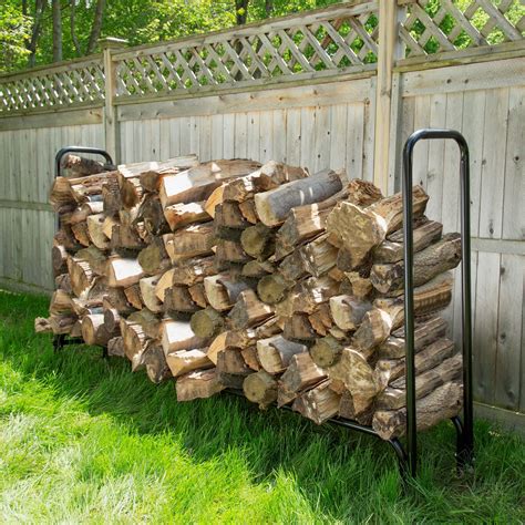8 foot firewood rack with cover