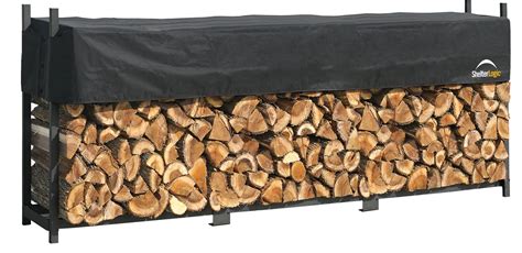 8 foot firewood rack with cover