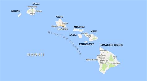 8 main islands of hawaii