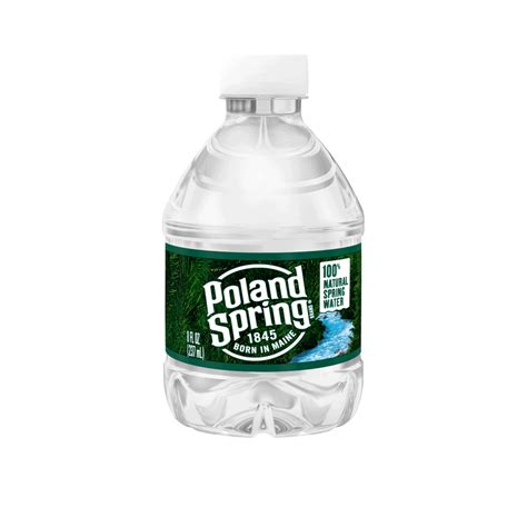 8 oz water bottle poland spring