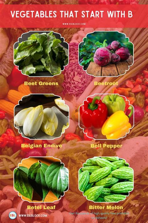 8 vegetables that start with b