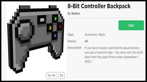 8-Bit Controller Backpack\'s Code & Price - RblxTrade