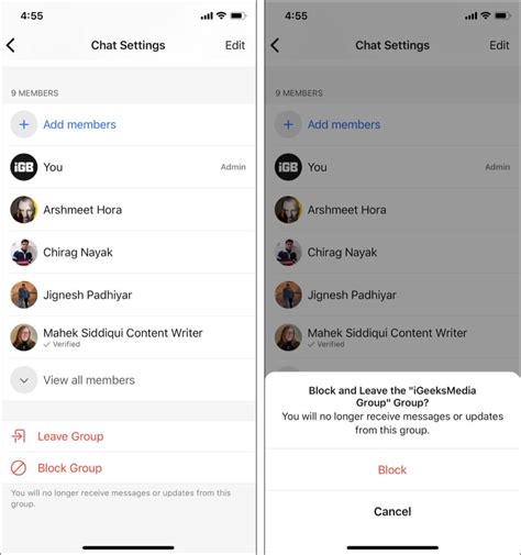 8. Block contacts or even groups!