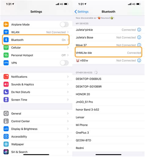 8. Check Bluetooth settings on iPhone