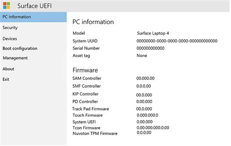 8. Check Surface UEFI