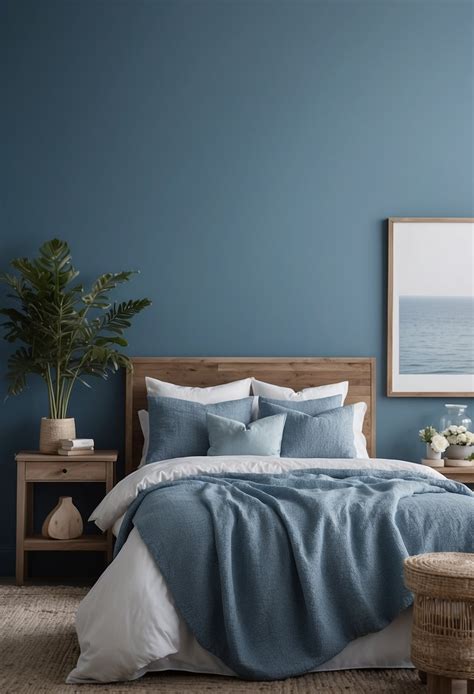 8. Create a cool and calm effect with a blue accent wall