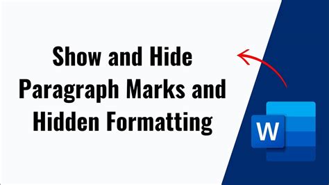 8. Learn about hidden formatting tools