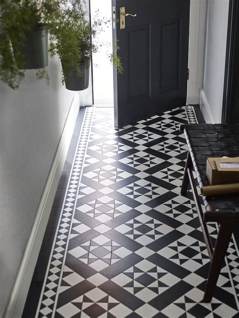 8. Make a statement with a black and white floor