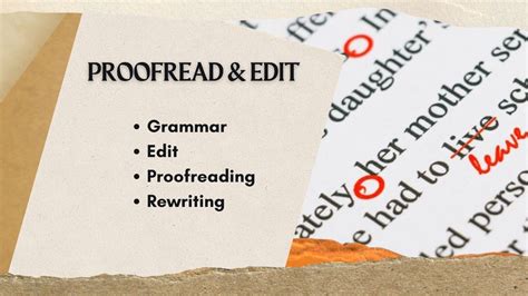 Proofread and Edit