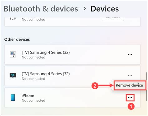 8. Remove &amp; Re-add Bluetooth Device