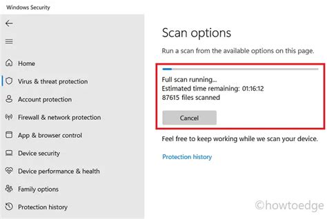 8. Run Windows Security Scan