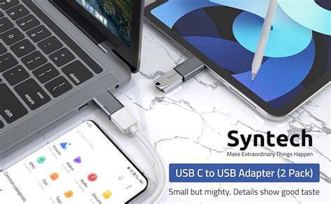 8. Syntech USB C to USB Adapter (2 Pack)
