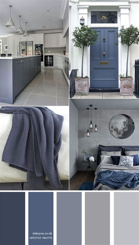 8. Use grey and blue in a country scheme