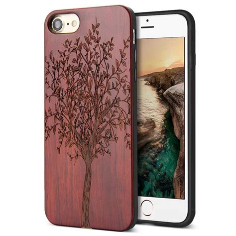 8. YFWOOD Patterned Wooden Case