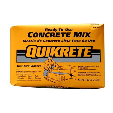 The Quikrete Companies 80 lb Bag Concrete Mix Mixes & Repairs