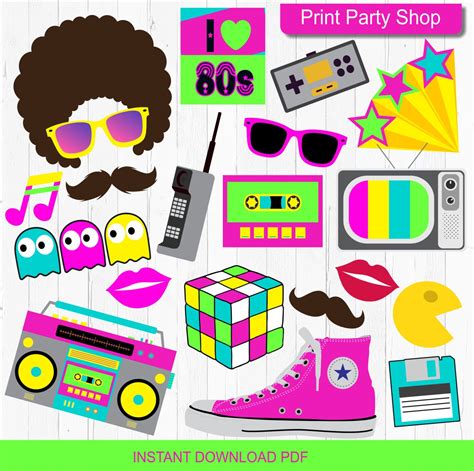 80's Themed Free 80s Printables