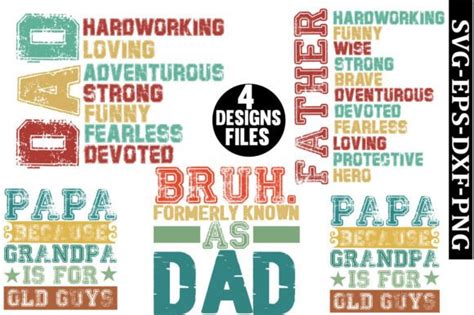 Download 80 Dad Father's Day Bundle Files For Crafts
