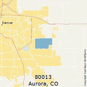 80013 Zip Code Map