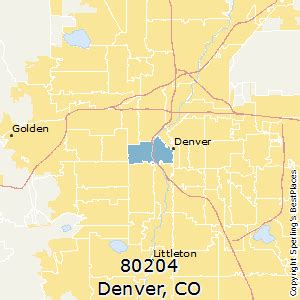 80204 Zip Code Map