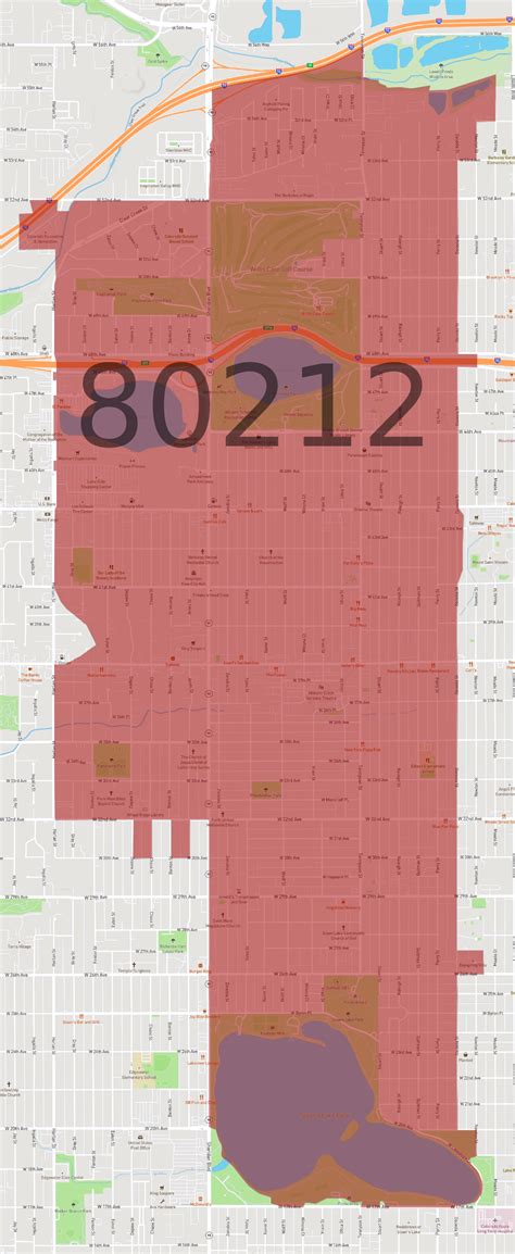 80212 Zip Code Map