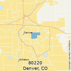 80220 Zip Code Map