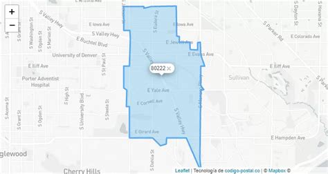 80222 Zip Code Map