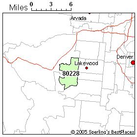 80228 Zip Code Map