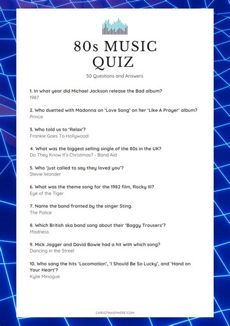 90's Trivia Questions And Answers Printable