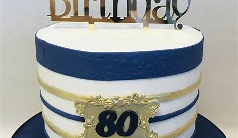 80th Birthday Cake Topper Blue - Topcake Ireland