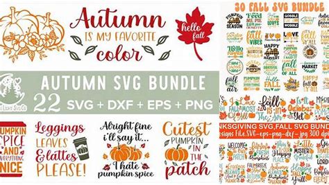 Download 84 Fall Autumn Thanksgiving Bundle Cut Files