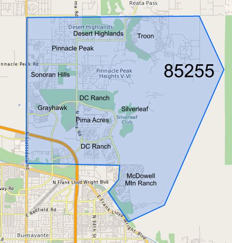 85255 Zip Code Map