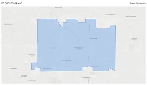 85304 Zip Code Map