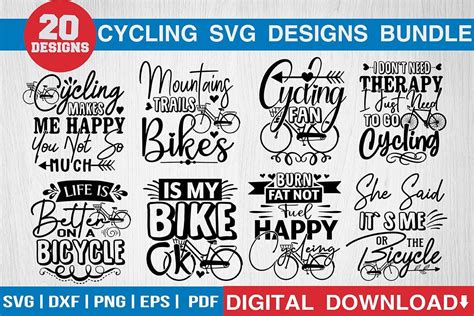 Download 857  Cycling Quotes Bundle PSD Files For Crafts