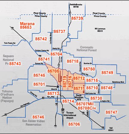 85712 Zip Code Map