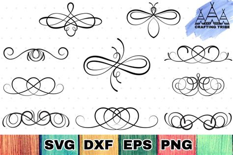 Download 86 Fancy Flourish Cut Files Commercial Use