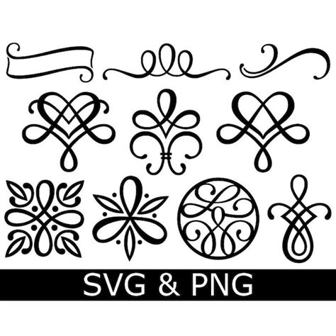 Download 86 Fancy Flourish Cut Files Files