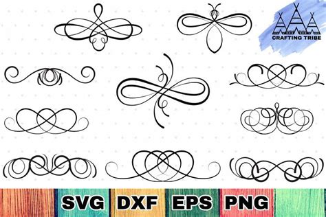 Download 86 Fancy Flourish Cut Files Printable