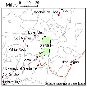 87501 Zip Code Map