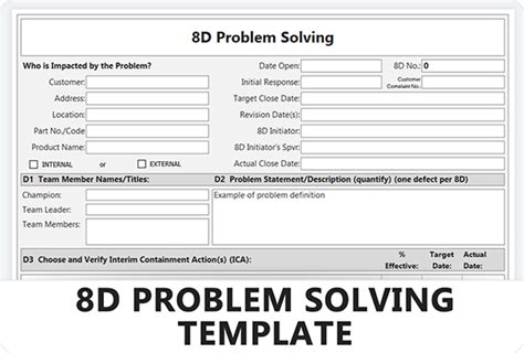8D Excel Template Learn How To Create An 8D Problem Solving In 8D