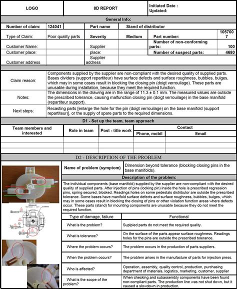 8D Report Example | How to fill up 8D Template | Case Study