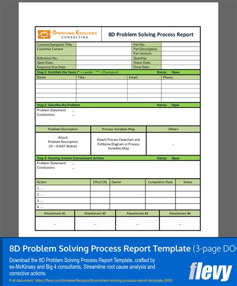 8D Report Template