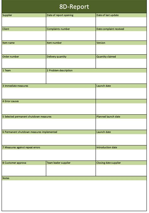 8d Report Template Excel Download - PROFESSIONAL TEMPLATES