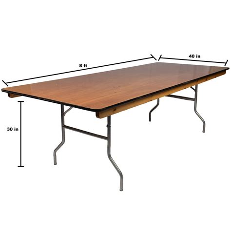 8ft table dimensions